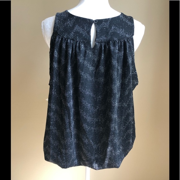 NWT Anthropologie Carly Shimmer Top in Black - Picture 7 of 8